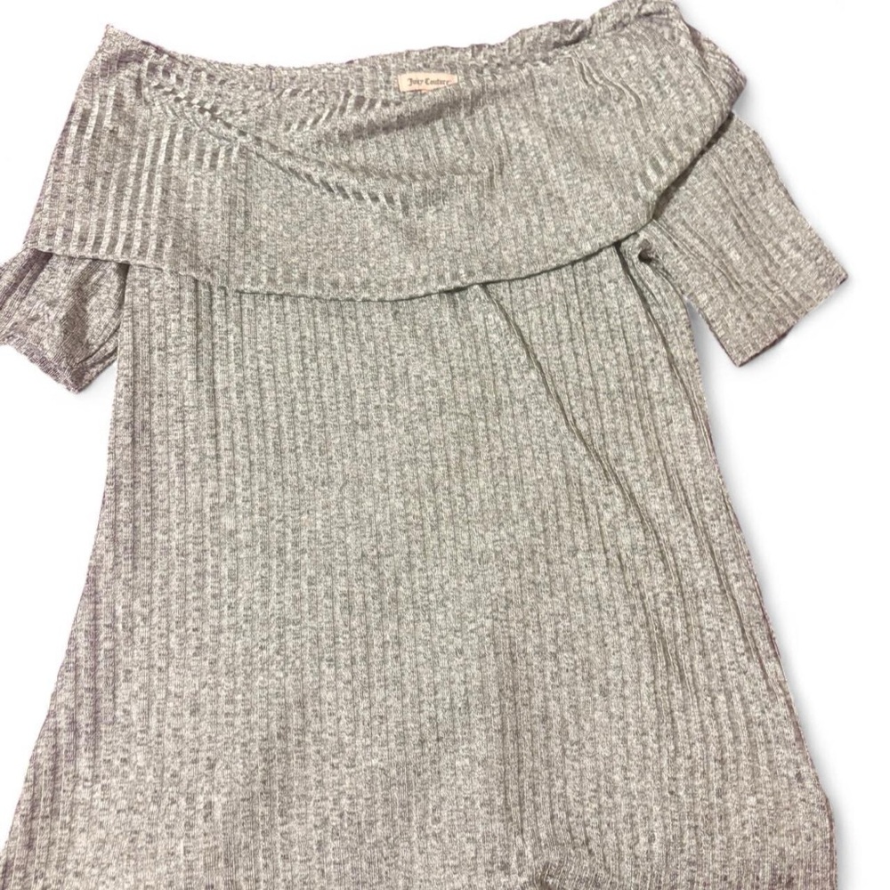 Juicy Couture Grey Off-Shoulder Sweater